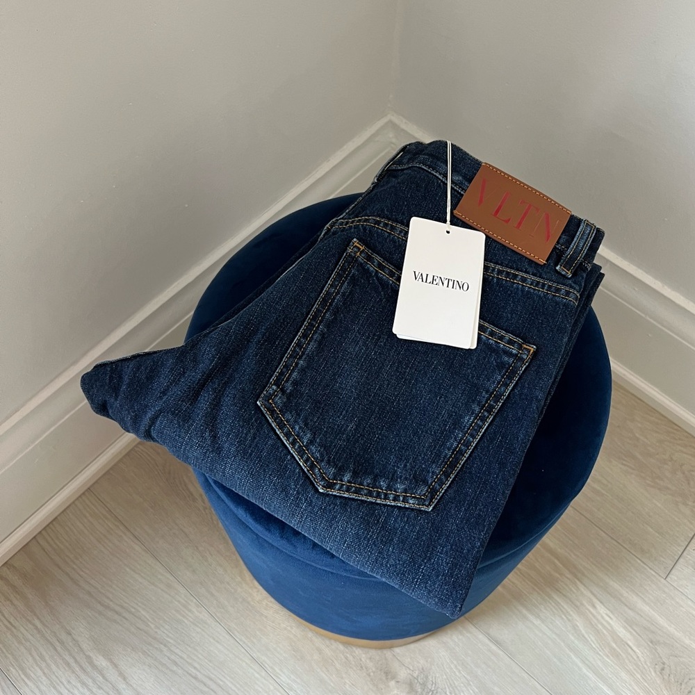 (sold) Valentino dark blue denim